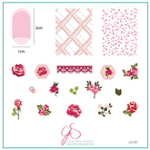 Floral Blossom - Three (CjS-281) -  CJS Medium Stamping Plate